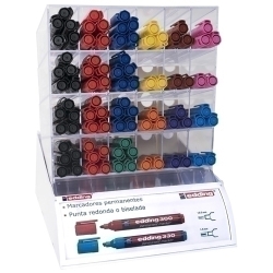 Marcador Permanent Edding 330 Bisellat Expositor De 96