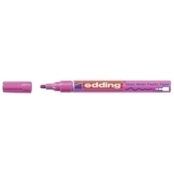 Marcador T.Opaca Perm. Edding 751 Conico Rosa Metalico