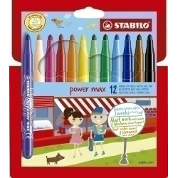 Retolador Fibra Stabilo Power Max 980 Estoig De 12