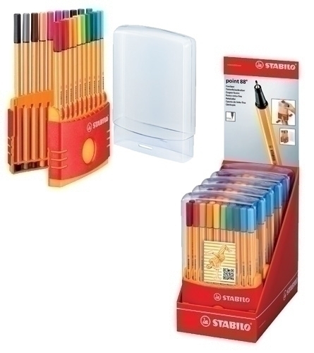 Retolador Fibra Stabilo Point 88 Estoig De 20 Color Parade