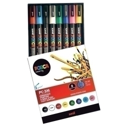 Marcador T.Opaca No Perm. Uni Posca 0,9 (Pc-3M) Bossa De 8