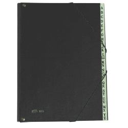 Classificador Llom Fuelle Pardo Pvc Fº 18 Dptos.Gomes Alfabètic Negre