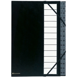 Classificador Llom Fuelle Exacompta Ordonator Carton A4 32 Separeu. (1-32) Gomes Negre
