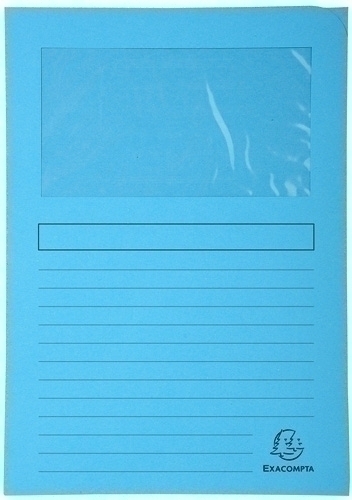 Subcarpeta Exacompta Forever Finestra 120G A4 Blau Clar Paquet De 25