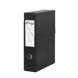 Caixa De Transferències Pardo Carton Forrado Pvc A4 Arxivador Vertical 8 Cm Negre