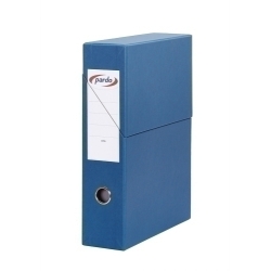 Caixa De Transferències Pardo Carton Forrado Pvc A4 Arxivador Vertical 8 Cm Blau