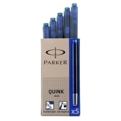 Tinta Estilogràfica Parker Caixa 5 Cartutxos Blau Permanent S0116240
