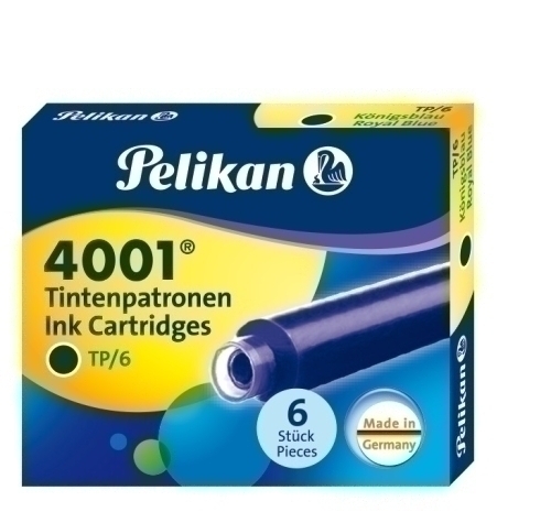 Tinta Estilogràfica Pelikan Caixa 6 Cartutxos Tp/6 Blau Reial