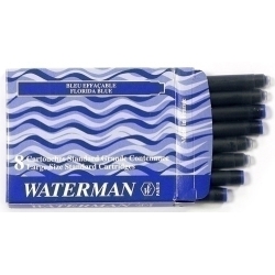 Tinta Estilogràfica Waterman Caixa 8 Cartutxos Blau Florida