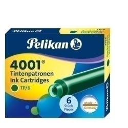 Tinta Estilogràfica Pelikan Caixa 6 Cartutxos Tp/6 Verd