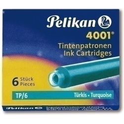 Tinta Estilogràfica Pelikan Caixa 6 Cartutxos Tp/6 Turquesa