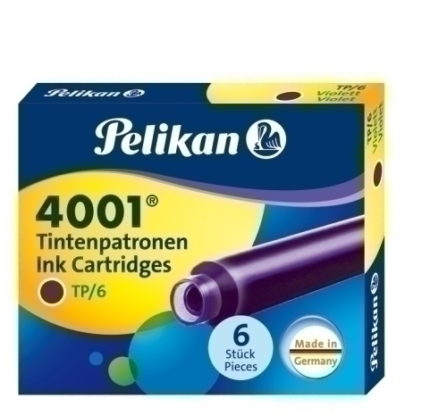 Tinta Estilogràfica Pelikan Caixa 6 Cartutxos Tp/6 Violeta