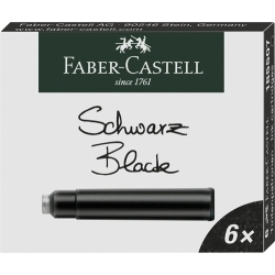 Tinta Estilogràfica Faber Castell Caixa 6 Cartutxos Negre