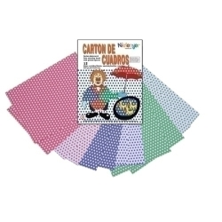 Scrapbooking Cartolina Niefenver Impresa 24X32Cm. 300Gr. Quadre .Pack 12