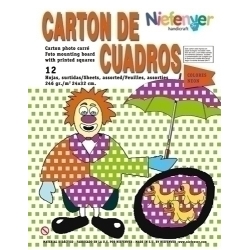 Scrapbooking Cartolina Niefenver Impresa 24X32Cm. 300Gr. Quadre Neon Pack De 12