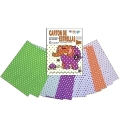 Scrapbooking Cartolina Niefenver Impresa 24X32Cm. 300Gr. Estrella Neon Pack De 12