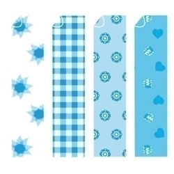 Scrapbooking Cartolina Niefenver Impresa 24X32 Cm 180Gr. Blau-2 (4 Mod.) Blister De 8