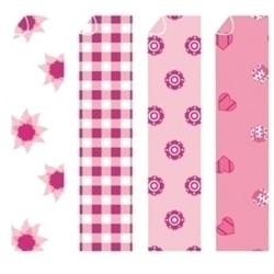 Scrapbooking Cartolina Niefenver Impresa 24X32 Cm 180Gr. Rosa-2 (4 Mod.) Blister De 8