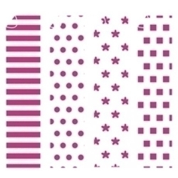 Scrapbooking Cartolina Niefenver Impresa 24X32 Cm 180Gr. Rosa-3 (4 Mod.) Blister De 8