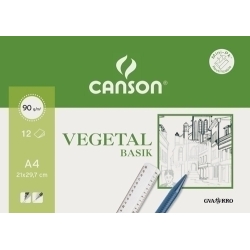 Lamina Guarro-Canson Vegetal Basik A4 95G Mini-Pack De 12