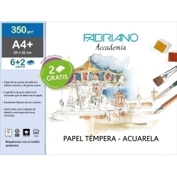 Lamines Aquarel·la Fabriano A4+ 350 Gr. Bossa De 6
