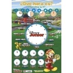 Lamina Escolar Erik Pvc 40X59,5 Didàctica Quina Hora És? Espanyol/Angles