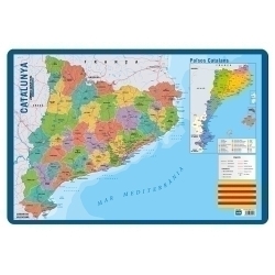 Lamina Escolar Erik Pvc 40X59,5 Didàctica Mapa Catalunya (Catalan)