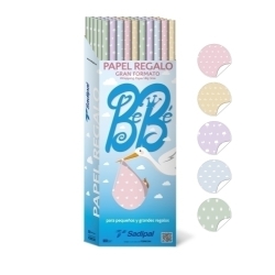 Paper De Regal Rotllo Sadipal Gran Format Xl 1X2 M (Caixa De 50) Bebe