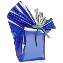 Paper De Regal Bobina Colibri 30 Cm X 30 M Simple Blau Metal·litzat