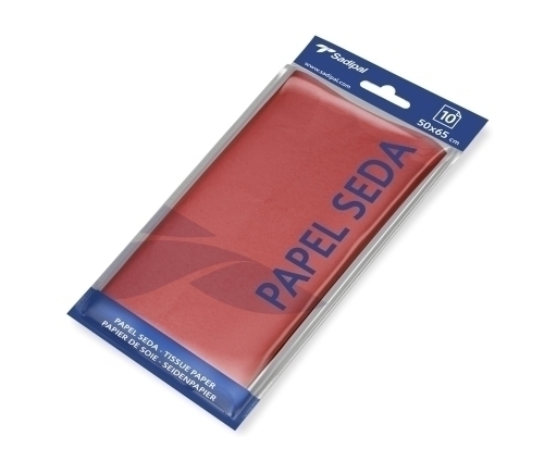 Paper Seda Sadipal Blister 10 Fulles 50X65 Cm Vermell