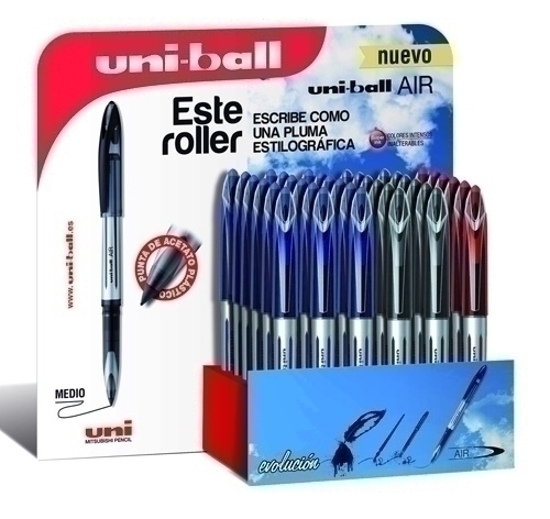 Roller T.Liq. Uni-Ball Air 0,7 Expositor De 36 18X 190512000 Blau 12X 190504000 Negre 6X 190520000 V
