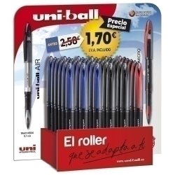 Roller T.Liq. Uni-Ball Air Micro 0,5 Expositor De 36 18X 190488000 Blau 12X 190470000 Negre 6X 19049