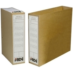 Caixa Arxiu Definitiu Fade Fº 80Mm Kraft 250G Amb Cintes De Tancament (Bad001-000-00)