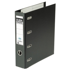 Arxivador Palanca Elba Forrat Pvc Rado Plast A4 Doble Mecanisme 75Mm Negre (1049806)