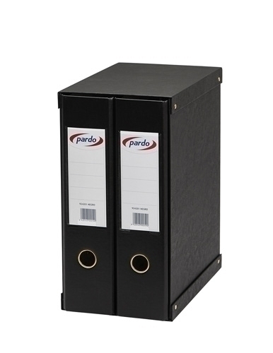 Mòdul Arxivadors Palanca Pardo Forrado Pvc 2 Uts.Fº 2 An.Mixtes 70Mm Negre