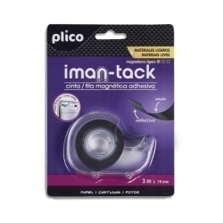 Cinta Adhesiva Plico Magnetica Iman-Tack Materiales Ligeros Rollo 3M X 19Mm