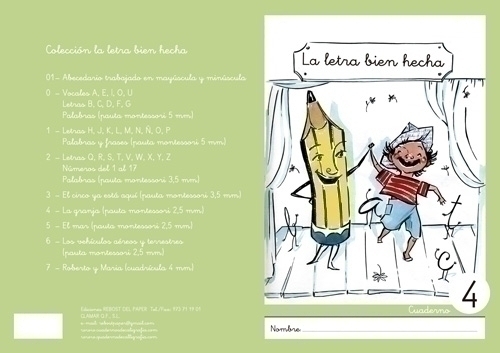 Cuaderno Rebost (Cas.) La Letra Bien Hecha "Minusculas" Nº 4