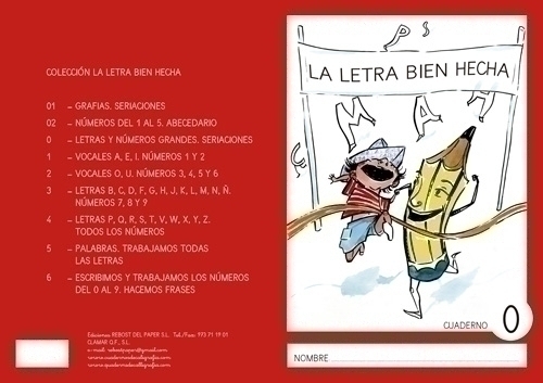 Quadern Rebost (Cas.) La Lletra Bé Feta "Majouscules" Nº 0