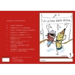 Quadern Rebost (Cas.) La Lletra Bé Feta "Majouscules" Nº 1