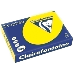 Paper De Color A4 Clairefontaine Trophee 80G 500H Viu Groc Sol