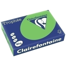 Paper De Color A4 Clairefontaine Trophee 80G 500H Viu Verd Menta