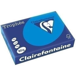 Paper De Color A4 Clairefontaine Trophee 80G 500H Viu Blau Turquesa