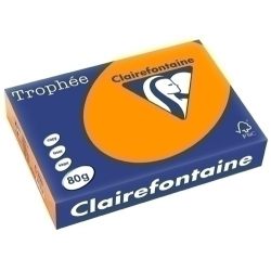 Paper De Color A4 Clairefontaine Trophee 80G 500H Viu Taronja