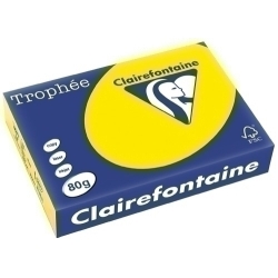 Paper De Color A4 Clairefontaine Trophee 80G 500H Flu Groc