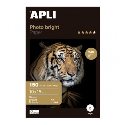 Paper Inkjet Apli Foto A6 10X15Cm 240G 100+50H Glossy