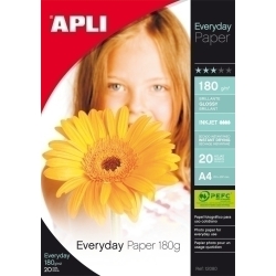 Paper Inkjet Apli Foto A4 180G 20H Everyday Glossy