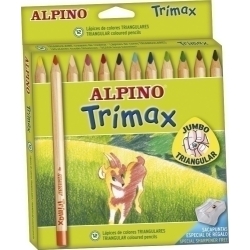 Llapis De Colors Alpino Trimax Estoig De 12 Amb Afila