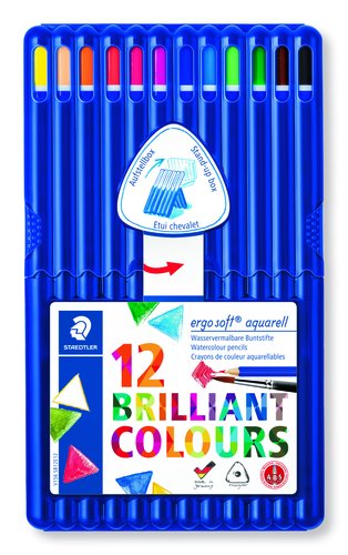 Llapis Aquarel·lables Staedtler 156 Ergosoft Aquarell Box De 12
