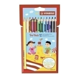 Llapis De Colors Stabilo Trio Estoig De Plastic De 12