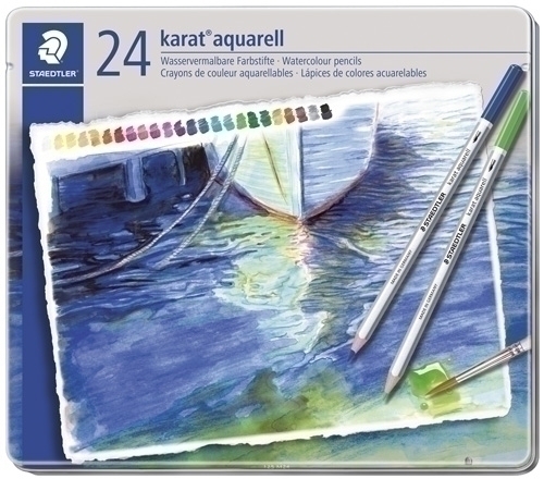 Llapis Aquarel·lables Staedtler 125 Karat Estoig Metall de 24